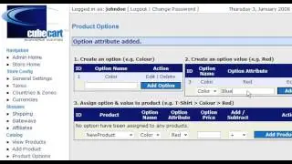How to add product options in CubeCart