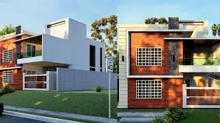 6 Marla Modern House Design | 33 Feet Front Architecture 2D Floor Planning with 3D Elevation Designs
