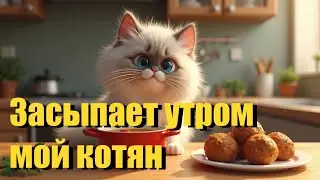 «Засыпает утром мой котян!» 🤣😂песня кота Мурзика  
