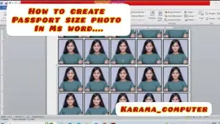 how to create passport size photo in Ms word...