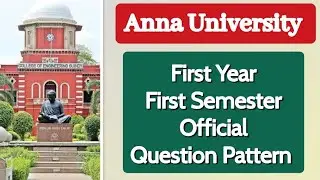 Anna University | Regulation 2021 | 1st first semester News Update | Official Question pattern