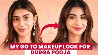 Day to Night Durga Puja Makeup Look | My Go-To Festive Beauty Routine | Sush Dazzles