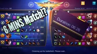 Fastest match in Mobile Legends!? Only 6 Minutes!