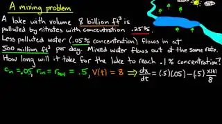 ODE | Mixing problem example