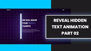 Landing Page Concept | Drag the element to reveal hidden text | Website Design Tutorial. Part 02