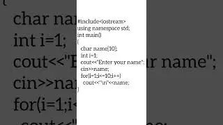 Display your name in 10 times using for loop