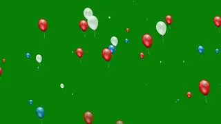 Green Screen Mullti-Colours Balloons Effect