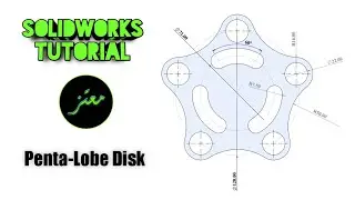 Solidworks 2D drawing Exercise ! - learn by doing / PENTA-LOBE DISK