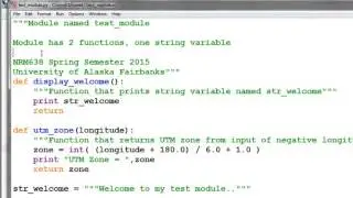 Python Module Functions