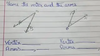 Name the vertex and the arm | class 6th maths | Chapter 2 | Lines and angles 