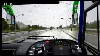 Bus Simulator Indonesia - Heavy rain drive gameplay | Bus Simulator