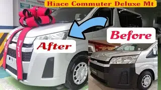 SATISFIED CUSTOMER!!! PINABAGO ANG KANYANG BINILING HIACE COMMUTER DELUXE....ONLY IN TOYOTA MAKATI.