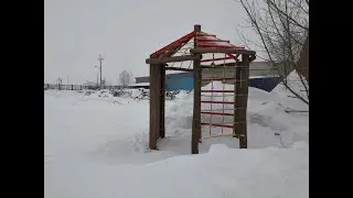 Спортивный игровой комплекс из дерева