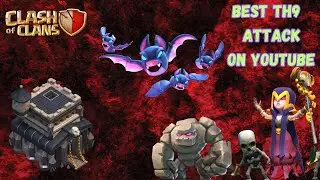The Ultimate Guide with Golem Witch slap And  Wizard Attack At Town Hall 9 | Clash of Clans