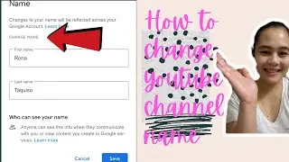 How to Change YouTube Channel Name (Tagalog) | Paano Palitan ang YouTube Channel Name | Rona Taquiso