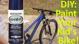 I Re-painted My Daughters Bike | Rust oleum Chameleon Spray Paint
