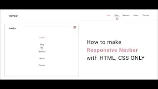 How to make a responsive navbar Using HTML, CSS only || complete code