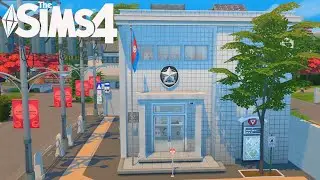 Mt.Komorebi Local Police Station👮‍♂️🚓 | The Sims 4 | No CC | Stop Motion Build