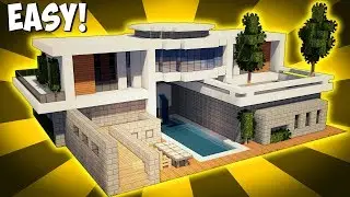 Minecraft: How To Build A Large Modern House Tutorial ( 2017 )