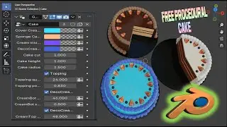 Blender Procedural Cake Free Addons 🎂 Blender Geometry Nodes 🍰