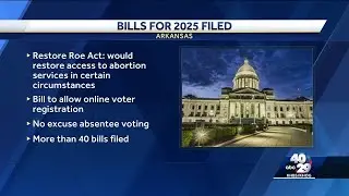 Arkansas lawmakers file over 40 bills on first day, including Restore Roe Act