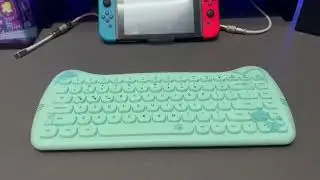 This cat keyboard is so cute#keyboard #wirelesskeyboard #membranekeyboard