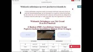 Bezoek aan mijn website www.jozefaertswiskunde.be