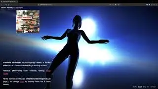 Una chica bailando en mi sitio web — (React Three Fiber)
