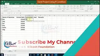 Excel Project Using If Condition for Commission || Excel Project || if Condition in Excel ||