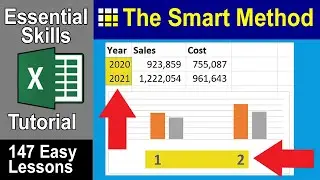 5-16: Use Numbers  on the X Axis of an Excel Chart