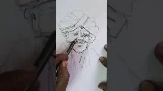 Rajasthani man With Turban. #shots #sketch #drawing  #art