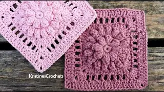 Crochet Flower Granny Square Motif Tutorial