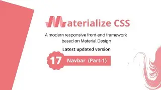 Materialize css navbar #17  Navbar in materialize css Part 1
