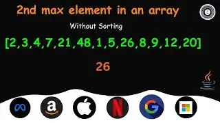 🚀 How to find second max element in array using java 💻 