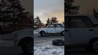 Соревнования по дрифту. Запустили боком автоваз