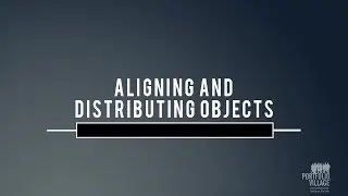Aligning and distributing objects on your PortfolioVillage Website