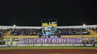 AKSI COREO 3D CURVA NORD 1955, MOMEN PSPS RIAU VS SRIWIJAYA FC Di Stadion Kaharuddin Nasution