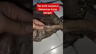 buat lembur tas kulit berjamur