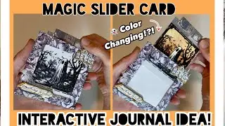 Magic slider card | interactive junk journal idea! | COLOR CHANGING !? 