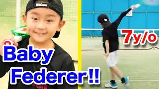 [Tennis] Baby Federer & Baby Djokovic! Very young brothers show amazing play!! Kojiro Owaki