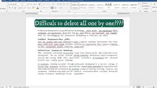 Remove Extra Space in Word