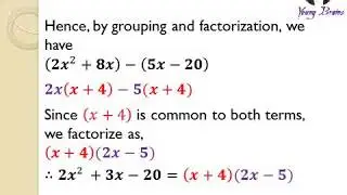 FACTORIZATION OF QUADRATIC EXPRESSION (PART 2)