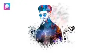SPLATTER DOUBLE EXPOSURE | PICSART | EDITING TUTORIAL | DOUBLE EXPOSURE  LOGO | ART CREATIVE MINDZ 🌟