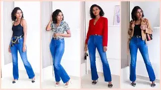 JINSI YA KUSTYLE  SURUALI YA JEANS YA KUBANA NA KUACHIA // HOW TO STYLE FLARE JEANS