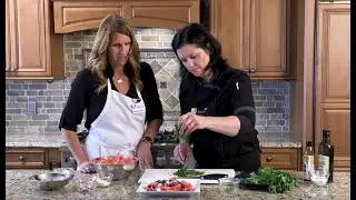 Watermelon Salad with Feta Cheese, Herbs and Balsamic Glaze, Full Length
