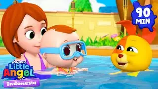 Bayi John belajar berenang bersama anjingnya | Little Angel Bahasa Indonesia | Kartun dan Lagu Anak