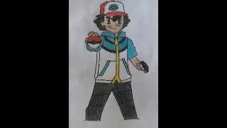 How to draw ash ketchum from Pokemon
