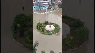 Vadodara City heavy rain with water logging