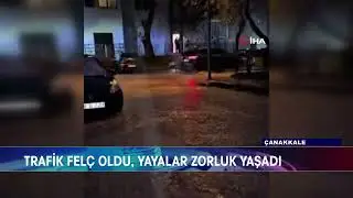 Streets and avenues in Çanakkale turned into lakes