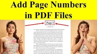 How to add Page Number in PDF Files. | Page Number in Pdf. 